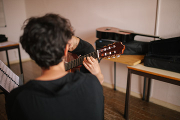 Wall Mural - acoustic guitar lesson