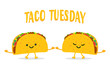 Taco Tuesday. Two funny tacos