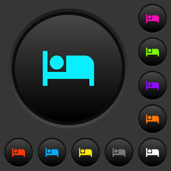 Poster - Hotel dark push buttons with color icons