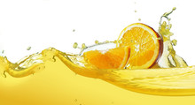 Orange Slice In Juice Stream