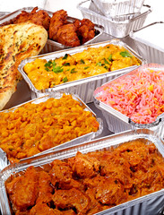 Canvas Print - INDIAN FOOD TAKEAWAY SELECTION