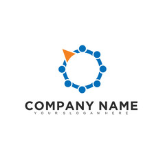 Aufkleber - Simple minimalistic modern professional logo design of technology vector EPS illustrator template