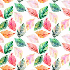 beautiful lovely cute wonderful graphic bright floral herbal autumn orange green yellow leaves patte