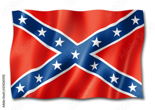 Fotografía Confederate flag isolated on white