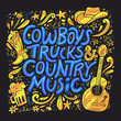 © faveteart - Country music festival retro poster vector template