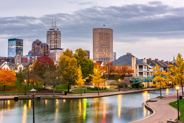 indianapolis, indiana, usa downtown cityscape
