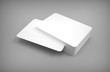 © Andrii - Poker blank card deck with one card in the middle. Mockup on gray desk. 3D rendering