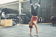 © CreativePhotography - Workout woman vertical exercise at gym
