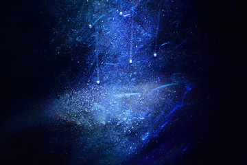 Galaxy background, sprinkle white dust on dark blue background.