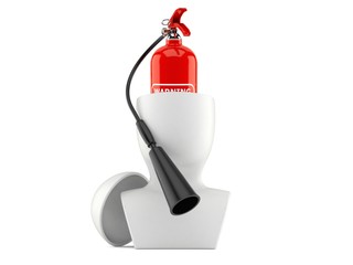 Poster - Fire extinguisher inside head