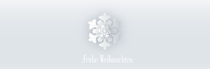 Poster - Banner mit Weihnachtsgruß und Schneeflocken