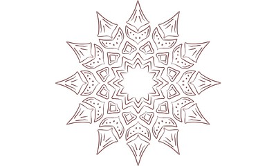 Wall Mural - snowflake on white background