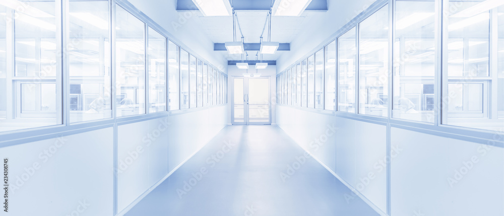 modern interior of science laboratory or industry factory background ...