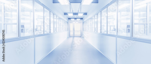 Fotografía modern interior of science laboratory or industry factory background