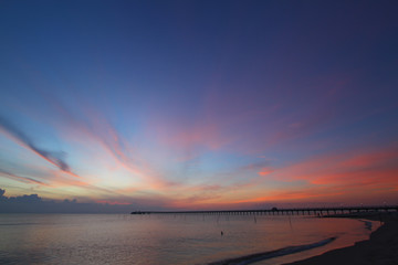 Wall Mural - sunset over sea
