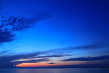 Wall Mural - sunset over the sea