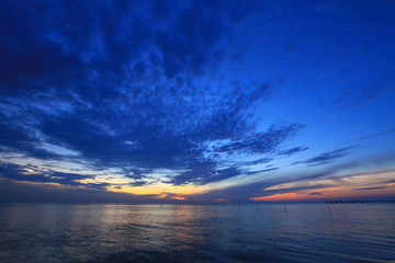 Wall Mural - sunset over the sea
