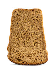 Piece of bread on white