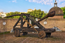 Medieval Catapult In Rome