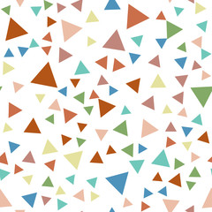  Seamless Vector pattern with different triangles.