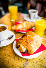 Breakfast With Coffee And Croissant