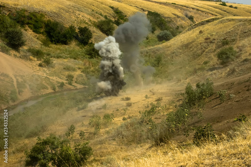 Fotomural Explosion at a military training ground