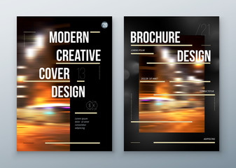 Wall Mural - Brochure template layout design. Corporate business annual report, catalog, magazine, flyer mockup. Creative modern bright concept circle round shape