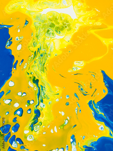 Blue And Yellow Creative Abstract Painting Background Buy This