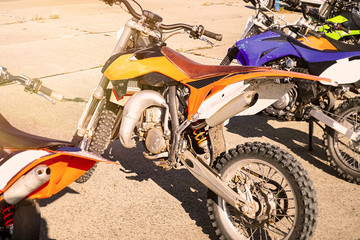 Wall Mural - Motocross bike Enduro in the Parking lot