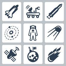 Vector Space Icons Set