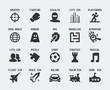 Video game genres vector icons set
