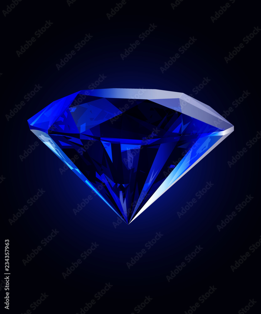 diamond isolated on dark blue background Stock Vector | Adobe Stock, image size:833x1000