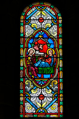 Papier Peint - Nativity Scene - Stained Glass in Monaco Cathedral