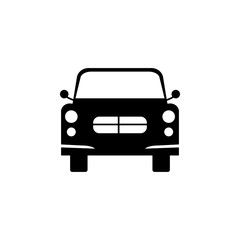 Poster - front view automobile, car icon. Element of transport front view icon for mobile concept and web apps. Glyph front view automobile, car icon can be used for web and mobile