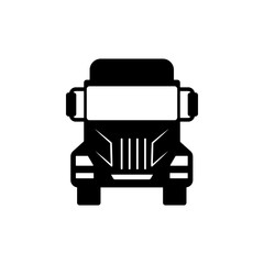 Poster - front view truck, auto icon. Element of transport front view icon for mobile concept and web apps. Glyph front view truck, auto icon can be used for web and mobile
