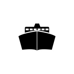 Poster - front view ship, transport icon. Element of transport front view icon for mobile concept and web apps. Glyph front view ship, transport icon can be used for web and mobile