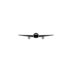 Poster - front view transport, plane icon. Element of transport front view icon for mobile concept and web apps. Glyph front view transport, plane icon can be used for web and mobile