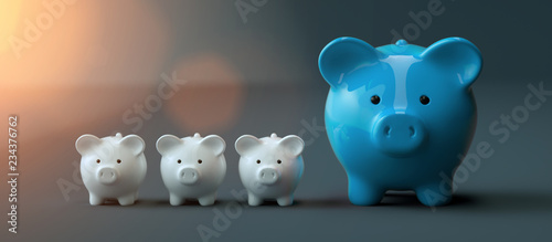 Cuadros en Lienzo Piggy Bank save money investment