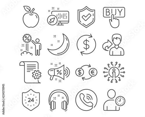 Set Of 24 Hours And Headphones Icons Technical Set Of 24 Hours And Headphones Icons Technical Doentation Usd Exchange Megaphone Signs Ing Currency Time