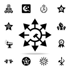 Poster - sickle and hammer arrows icon. Detailed set of communism and socialism icons. Premium graphic design. One of the collection icons for websites, web design, mobile app