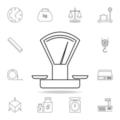 Poster - mechanical scales icon. Detailed set of measuring instruments icons. Premium graphic design. One of the collection icons for websites, web design, mobile app