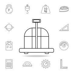 Poster - transport scales icon. Detailed set of measuring instruments icons. Premium graphic design. One of the collection icons for websites, web design, mobile app