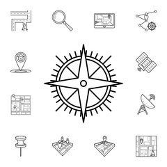 Poster - compass icon. Detailed set of navigation icons. Premium graphic design. One of the collection icons for websites, web design, mobile app
