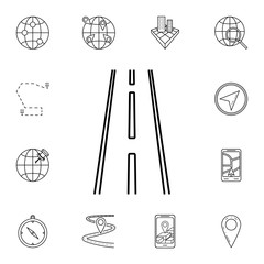 Poster - track icon. Detailed set of navigation icons. Premium graphic design. One of the collection icons for websites, web design, mobile app