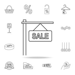 Poster - hanging inscription sale icon. Detailed set of clearance sale icons. Premium graphic design. One of the collection icons for websites, web design, mobile app