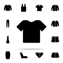 Poster - T-shirt icon. Clothes icons universal set for web and mobile