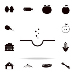 Poster - seed sowing icon. Farm icons universal set for web and mobile