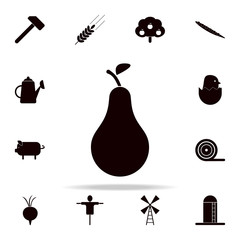 Poster - pear icon. Farm icons universal set for web and mobile