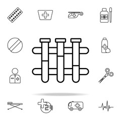 Poster - test tubes line icon. Hospital icons universal set for web and mobile