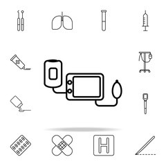 Poster - pressure meter line icon. Hospital icons universal set for web and mobile